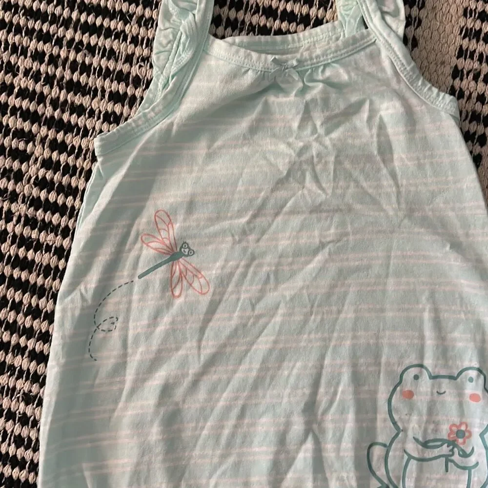 Carters size 18M baby Girl light blue Romper